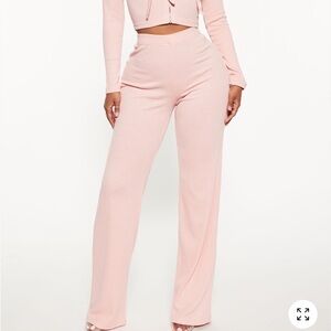 Fashion Nova Soft Pink Wide Leg Pants